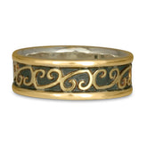 Heart Vine Ring Gold Over Silver with Border (GGG)